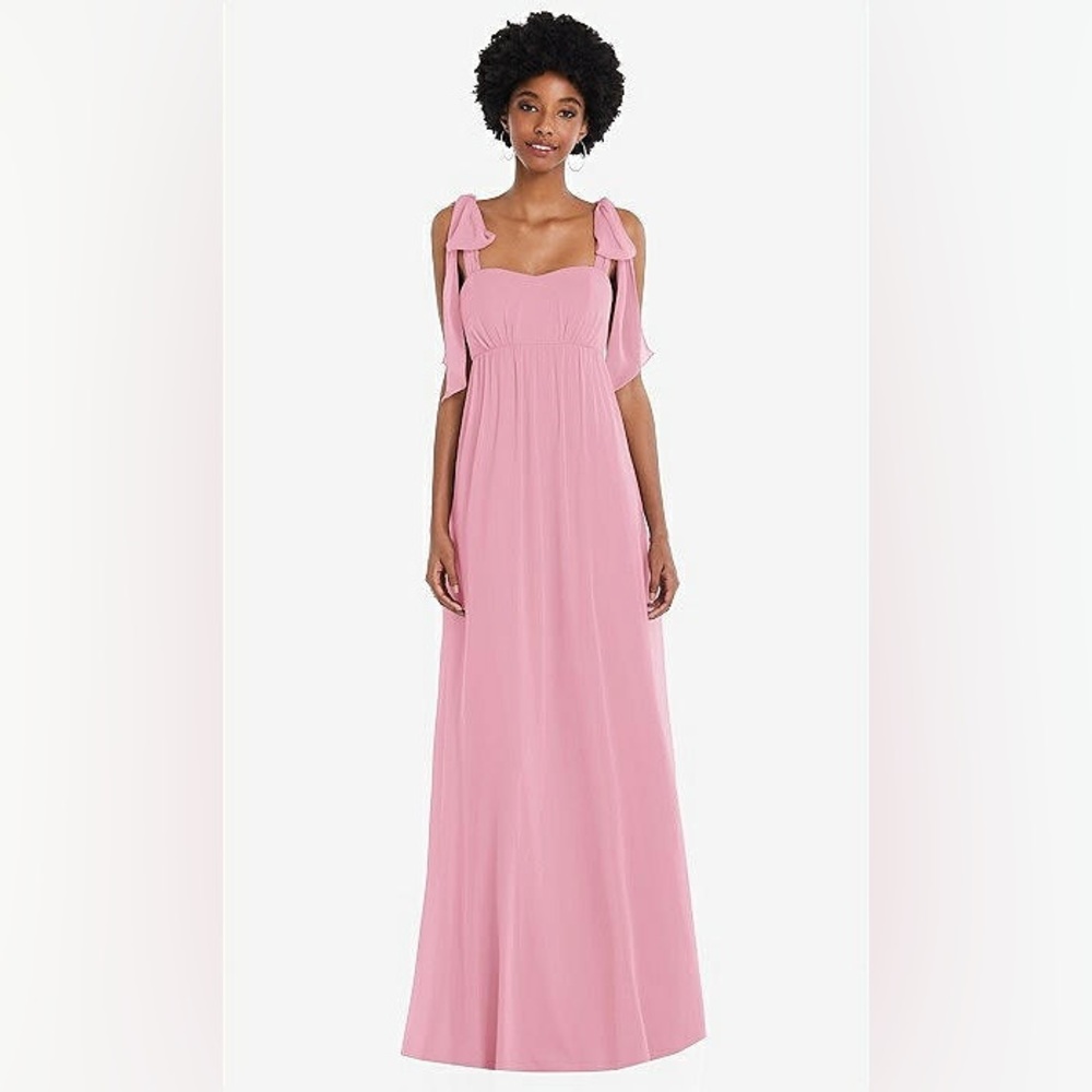 NEW - DESSY - 1564 TIE DRESS - PEONY PINK - SIZE L